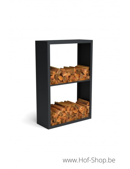 Beltza Dividi 100 x 38,5 x 150 cm - Rack à Buches noir
