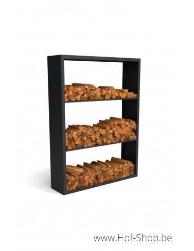 Beltza Dividi 150 x 38,5 x 200 cm - Houtopslag Geroba zwart
