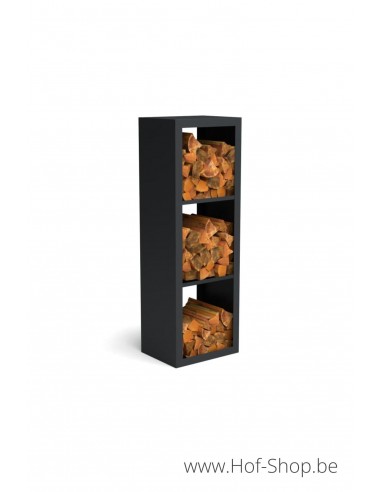 Beltza Dividi 50 x 38,5 x 150 cm - Houtopslag Geroba zwart