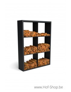 Beltza Dividi 150 x 38,5 x 200 cm - Houtopslag Geroba zwart