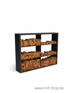 Beltza Dividi 200 x 38,5 x 150 cm - Houtopslag Geroba zwart