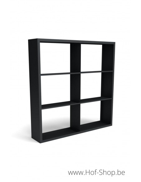 Beltza Dividi 200 x 38,5 x 200 cm - Houtopslag Geroba zwart (BELTZADS102)