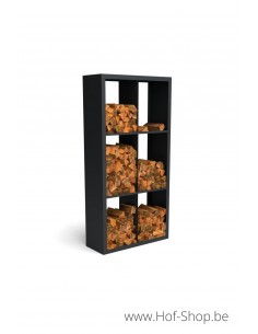 Beltza Dividi 100 x 38,5 x 200 cm - Houtopslag Geroba zwart