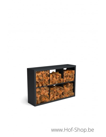 Beltza Dividi 150 x 38,5 x 100 cm - Houtopslag Geroba zwart