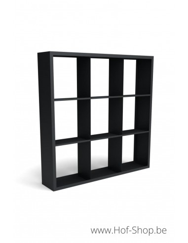 Beltza Dividi 200 x 38,5 x 200 cm - Houtopslag Geroba zwart (BELTZADS103)
