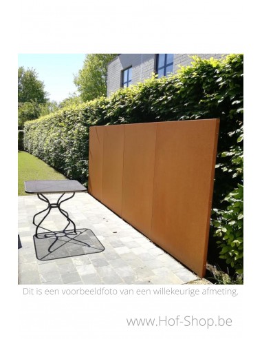 Gerofence vol paneel 50 x 5 x 180 cm - Schutting Geroba in cortenstaal