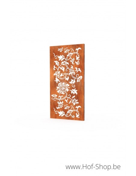 Gerofence Floral 100 x 5 x 180 cm - Clôtures en acier Corten Geroba