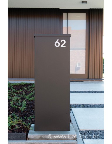 Numéro 6 - acier inoxydable de 8 cm de haut (numéro de maison 'fuji' KatoDesign)