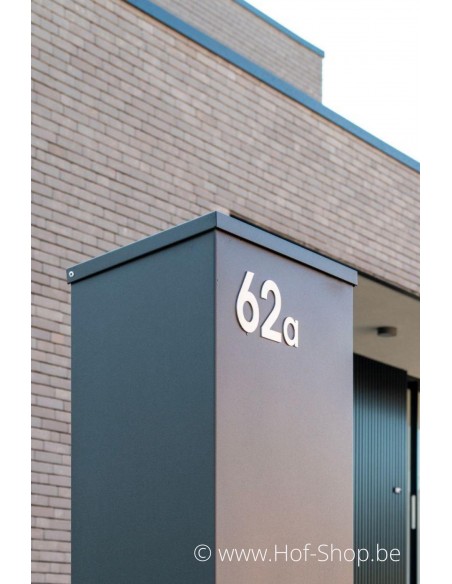 Letter a - inox 5 cm hoog (huisnummer 'fuji' KatoDesign)