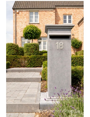 Nummer 8 inox look - aluminium 10 cm hoog