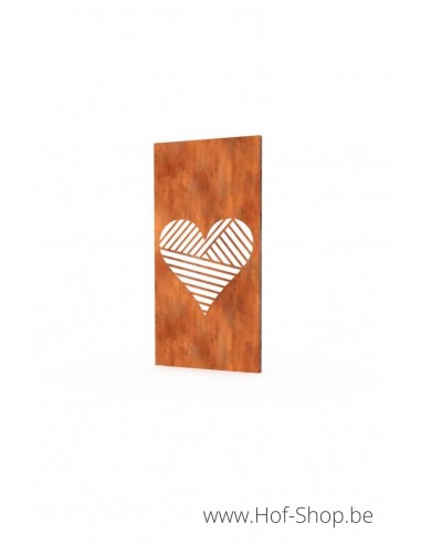 Gerofence Love 100 x 5 x 180 cm - Clôtures en acier Corten Geroba