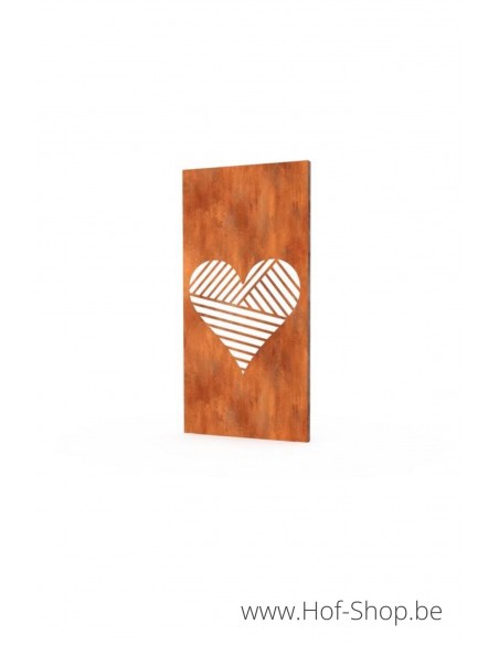 Gerofence Love 100 x 5 x 180 cm - Clôtures en acier Corten Geroba