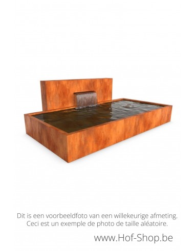 Cascadi 200 x 25 x 120 cm - Watervalelement (NAAST vijver) Geroba cortenstaal