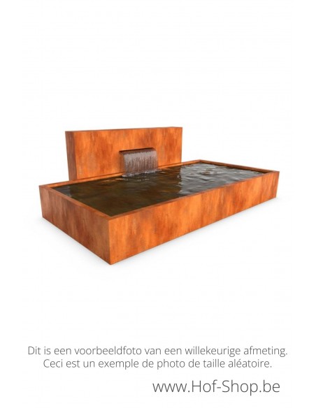 Cascadi 125 x 25 x 120 cm - Watervalelement (NAAST vijver) Geroba cortenstaal