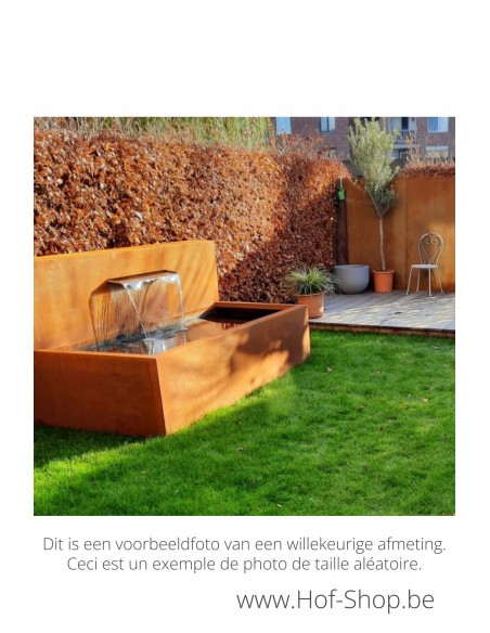 Cascadi 300 x 25 x 120 cm - Watervalelement (OP vijver) Geroba cortenstaal