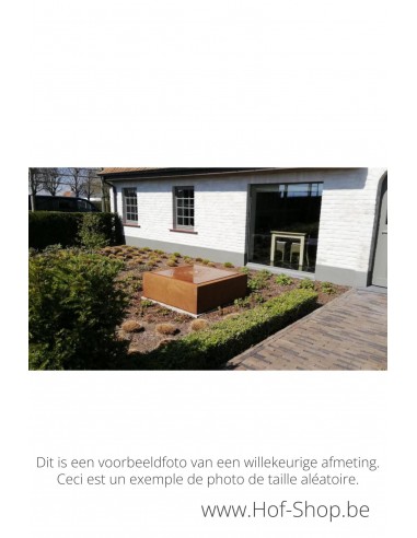 Taula Quadra 80 x 80 x 40 cm - Watertafel Geroba cortenstaal