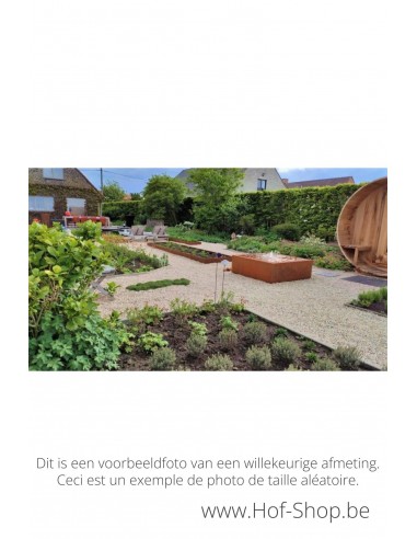 Taula Quadra 80 x 80 x 40 cm - Watertafel Geroba cortenstaal