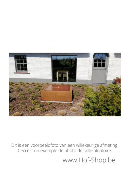 Taula Quadra 60 x 60 x 70 cm - Watertafel Geroba cortenstaal