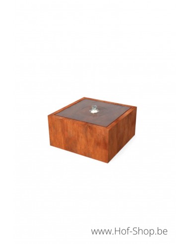 Taula Quadra 60 x 60 x 70 cm - Watertafel Geroba cortenstaal