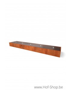 Taula Artesa 500 x 100 x 40 cm - Watertafel Geroba cortenstaal