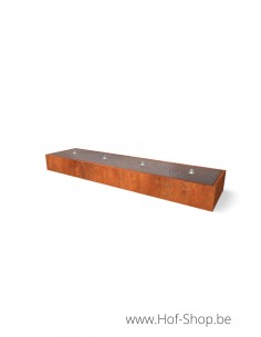 Taula Artesa 400 x 100 x 40 cm - Watertafel Geroba cortenstaal