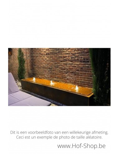 Taula Artesa 200 x 60 x 40 cm - Watertafel Geroba cortenstaal