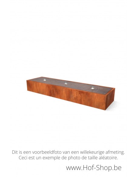 Taula Artesa 200 x 60 x 40 cm - Watertafel Geroba cortenstaal
