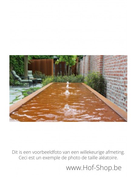 Taula Artesa 300 x 60 x 40 cm - Table d'eau Geroba en Acier Corten Cascadi