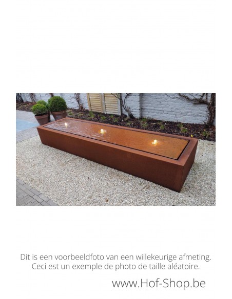 Taula Artesa 600 x 60 x 40 cm - Watertafel Geroba cortenstaal