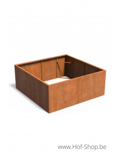 Carrez zonder bodem 200 x 200 x 80 cm - Adezz Plantenbak in cortenstaal