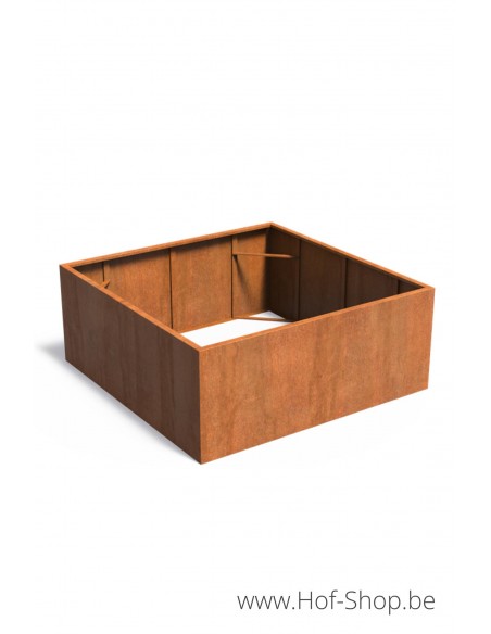 Carrez zonder bodem 200 x 200 x 80 cm - Adezz Plantenbak in cortenstaal