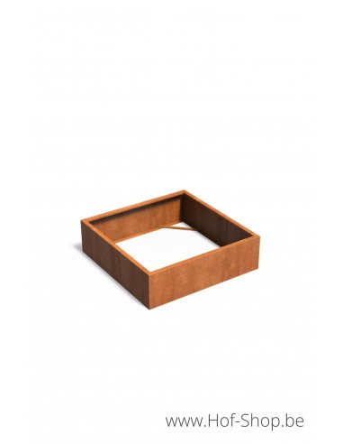 Carrez zonder bodem 140 x 140 x 40 cm - Adezz Plantenbak in cortenstaal