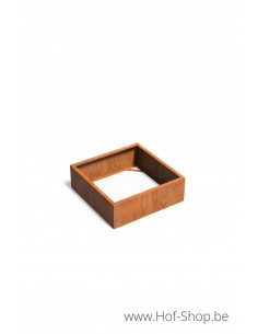 Carrez zonder bodem 120 x 120 x 40 cm - Adezz Plantenbak in cortenstaal