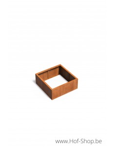 Carrez zonder bodem 100 x 100 x 40 cm - Adezz Plantenbak in cortenstaal