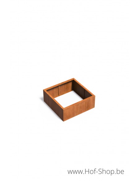 Carrez zonder bodem 100 x 100 x 40 cm - Adezz Plantenbak in cortenstaal