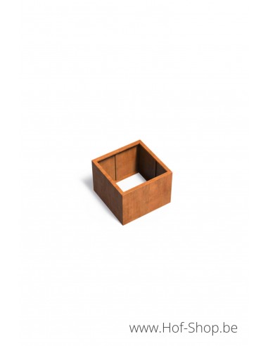 Carrez sans fond 80 x 80 x 60 cm - Jardinière Adezz en acier Corten