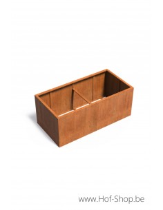 Carrez zonder bodem 200 x 100 x 80 cm - Adezz Plantenbak in cortenstaal