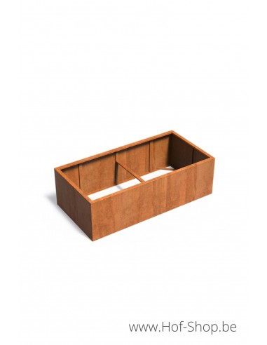 Carrez sans fond 200 x 100 x 60 cm - Jardinière Adezz en acier Corten