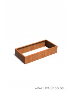 Carrez zonder bodem 200 x 100 x 40 cm - Adezz Plantenbak in cortenstaal