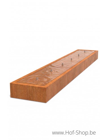 Watertafel 600 x 100 x 40 cm - Watertafel Adezz cortenstaal