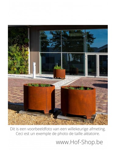 Circum met poten 100 x 80 cm - Adezz Plantenbak in cortenstaal