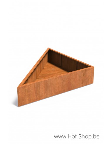 Triangle 180 x 180 x 40 cm - Jardinière Adezz en acier Corten