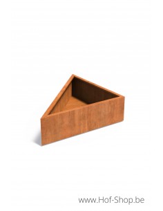 Triangle 140 x 140 x 40 cm - Jardinière Adezz en acier Corten