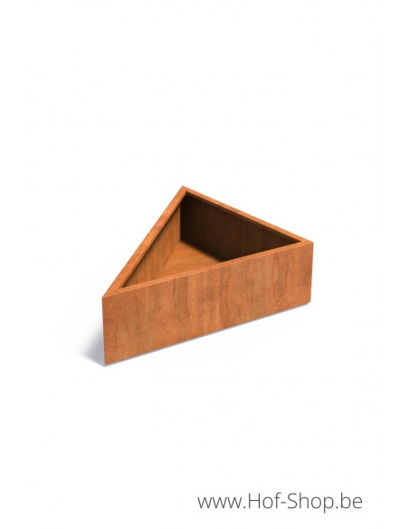 Triangle 140 x 140 x 40 cm - Jardinière Adezz en acier Corten