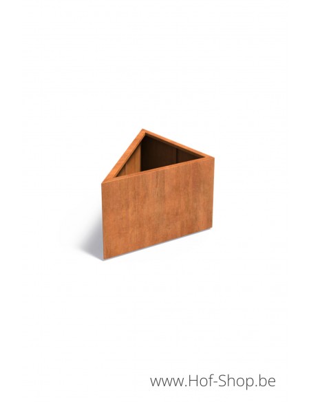 Triangle 100 x 100 x 60 cm - Adezz Plantenbak in cortenstaal
