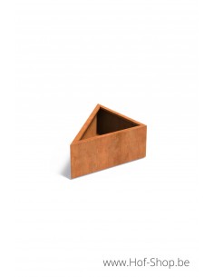 Triangle 100 x 100 x 40 cm - Adezz Plantenbak in cortenstaal