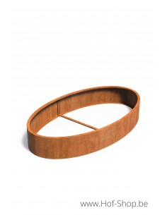 Ellipse zonder bodem 280 x 160 x 40 cm - Adezz Plantenbak in cortenstaal