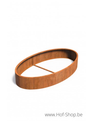 Ellipse zonder bodem 280 x 160 x 40 cm - Adezz Plantenbak in cortenstaal