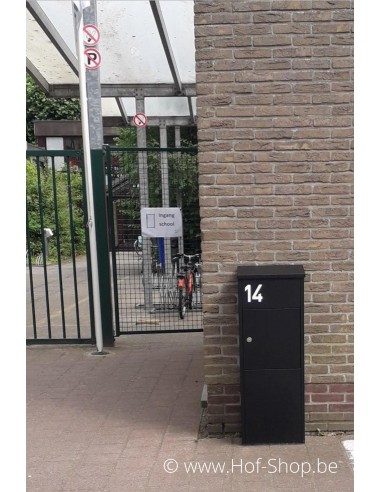 Allux 600 noir Front Door rukolock  - boîte à colis