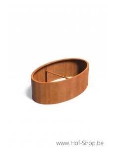 Ellipse zonder bodem 200 x 120 x 60 cm - Adezz Plantenbak in cortenstaal